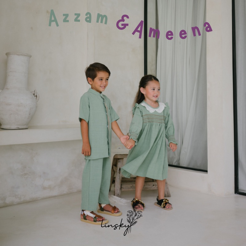 LINSKY BABY - Azzam Koko &amp; Ameena Dress Couple Baju Anak Muslim Kalunaku