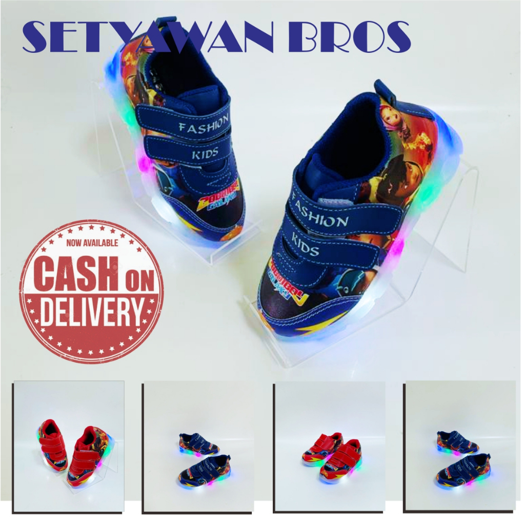 Sepatu Anak Nyala Boboboi Motif Terbaru Keren bisa cod 1-7 thn