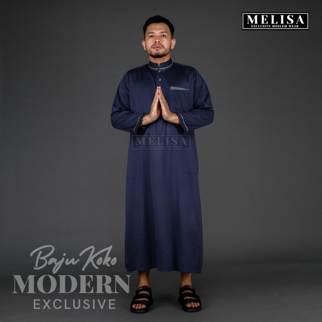 Jubah Pria Gamis Pria Dewasa Lengan Panjang Bahan Katun Tesla Warna Hijau Sage Ukuran M L XL Perlengkapan Haji Umroh