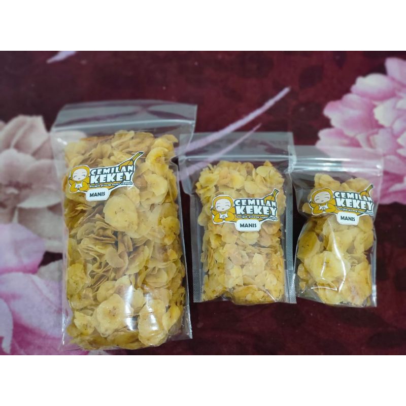 

keripik pisang manis/gurih