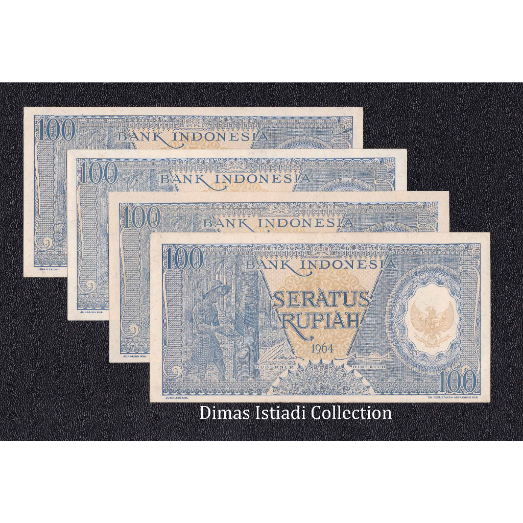 Uang Kuno 100 Rupiah 1964 Seri Pekerja Biru