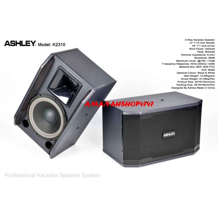 SPEAKER PASIF ASHLEY K2310 K 2310 ORIGINAL