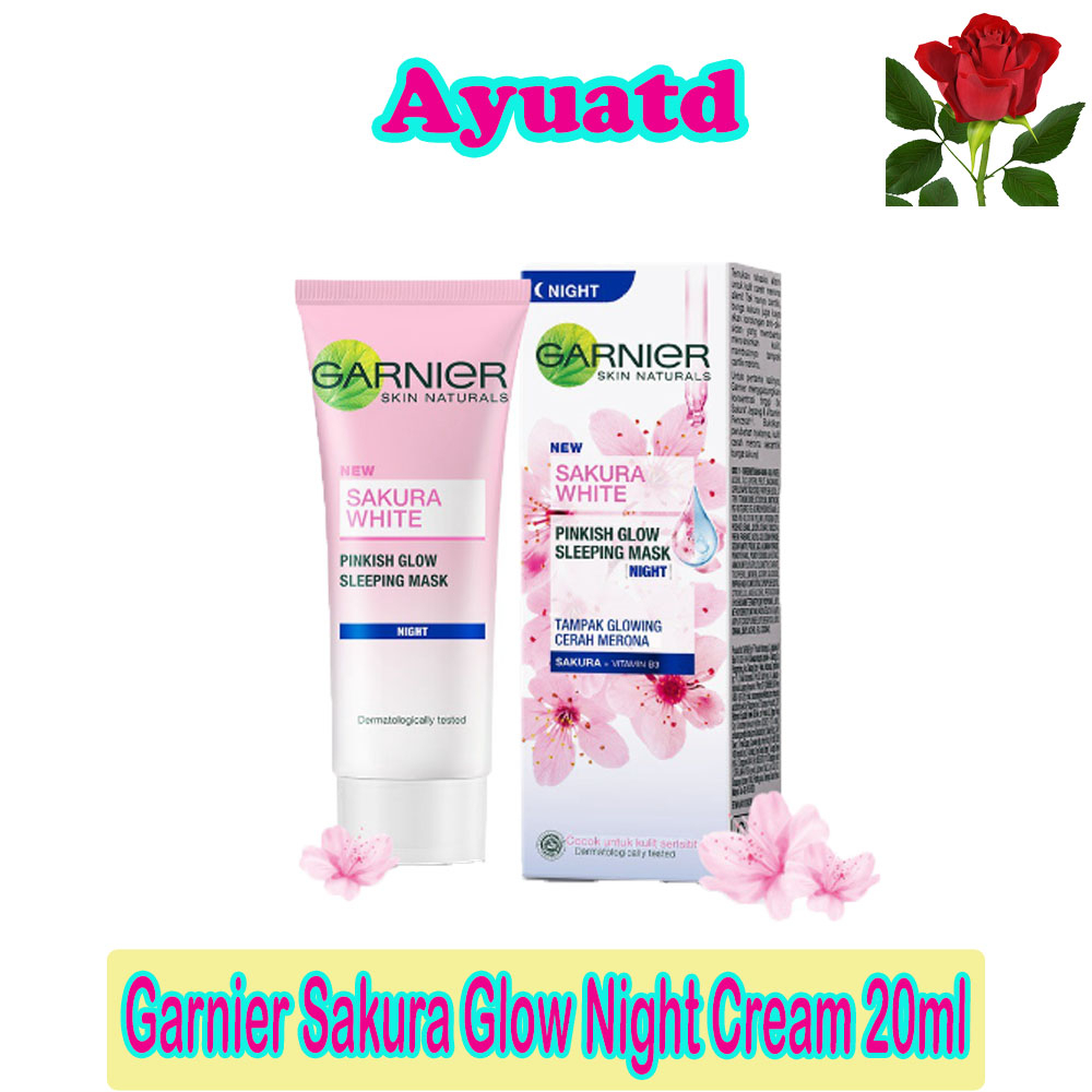 Garnier Sakura Glow Night Cream Moisturizer 20mL