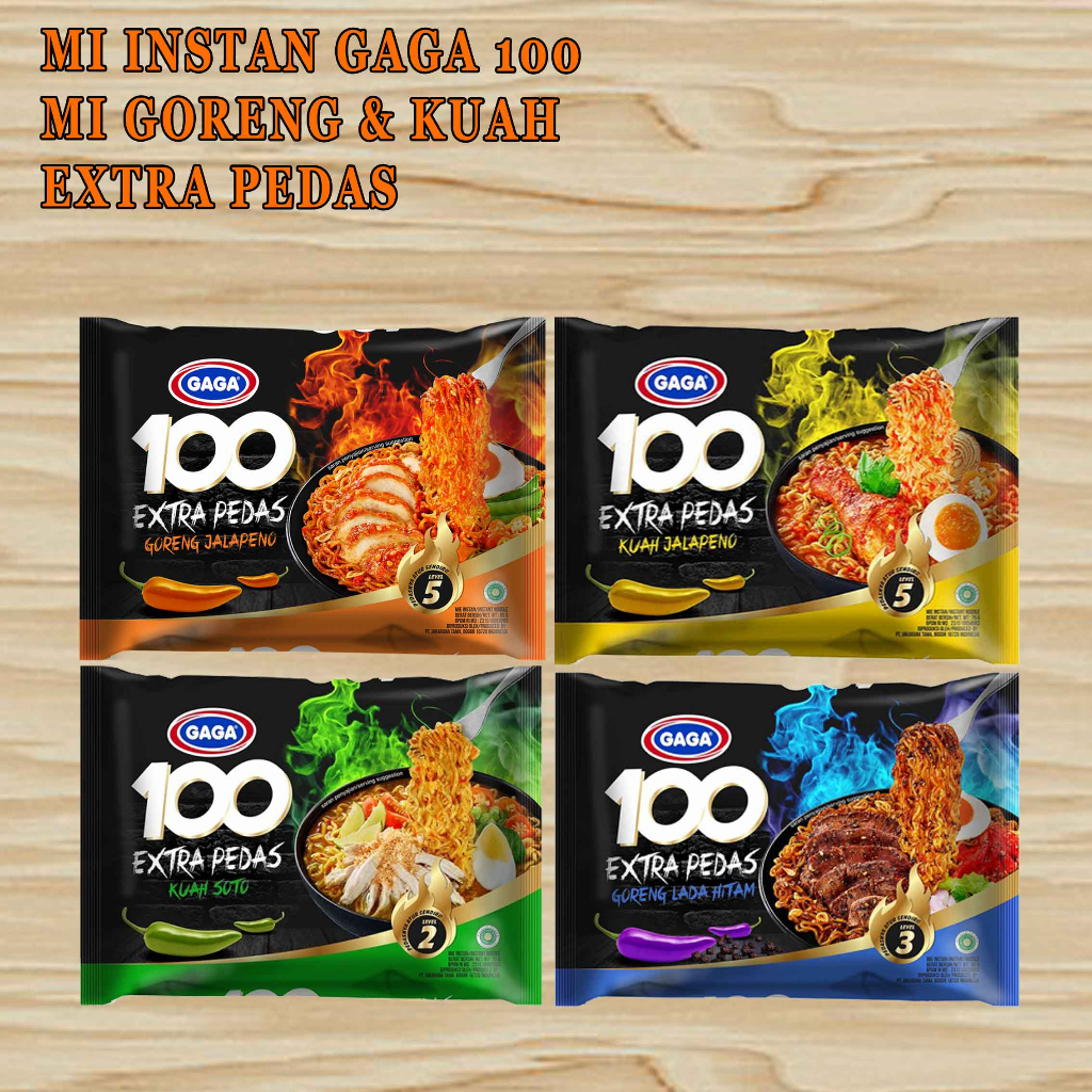 MI INSTAN GAGA 100 75g* MIE INSTAN ANEKA VARIAN