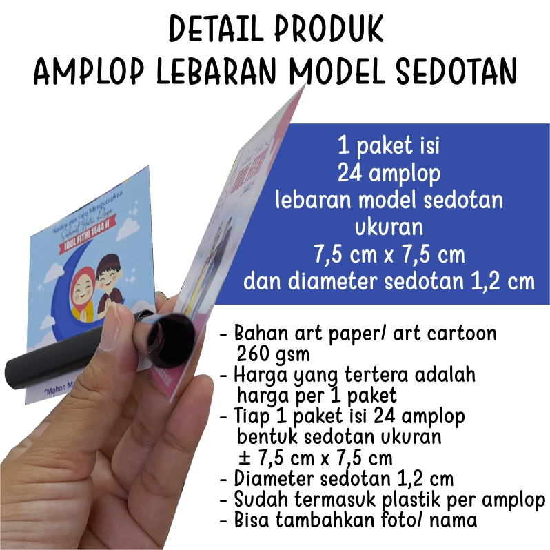 AMPLOP LEBARAN MODEL SEDOTAN