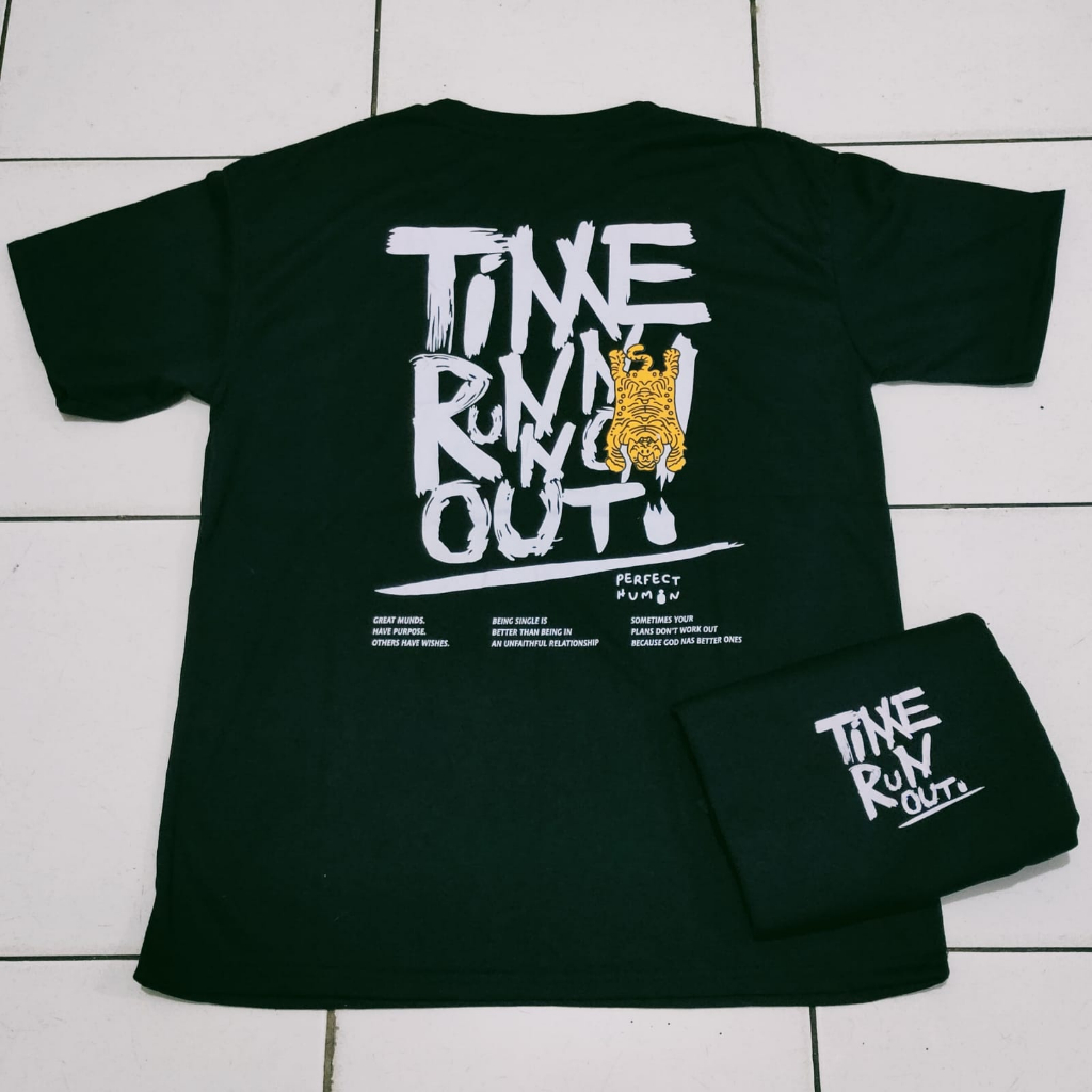 Kaos murah Kaos distro murah baju  distro pria t-shirt murah combed30s PH TIME RUN