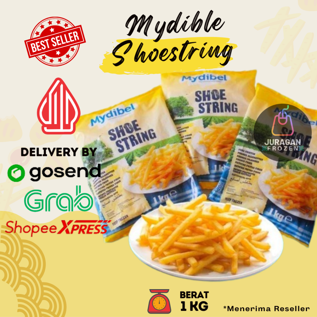 KENTANG GORENG FROZEN KILOAN / FRENCH FRIES MYDIBLE KENTANG 1KG SHOESTRING BEKU ALA HOTEL IMPORT