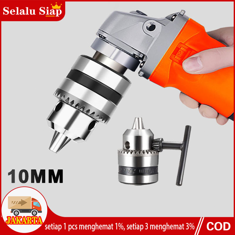 Drill Chuck / Kepala Bor 10 mm Drat 24 UNF Drill Chuck 3/8&quot; 10mm Spare part Mesin Bor MERK RANDOM