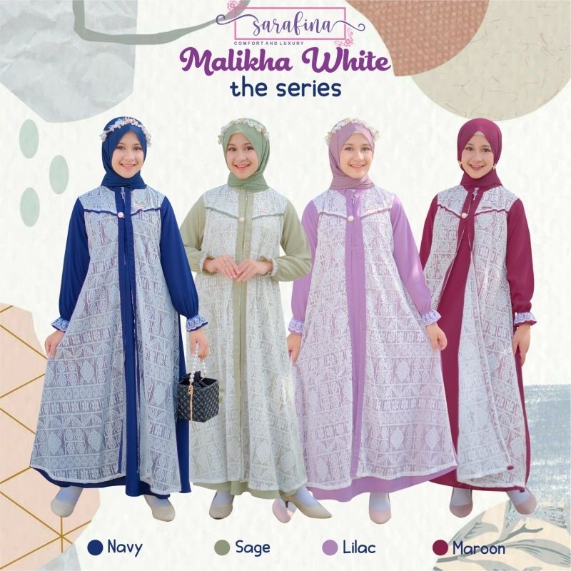 COD set gamis anak 7 - 13 th / gamis malikha / gamis remaja / gamis brokat
