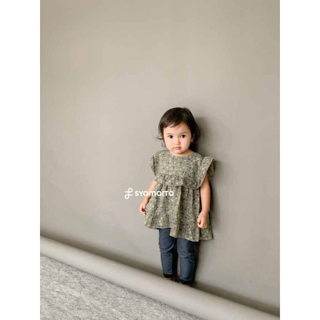 Little Bo-Ra Blouse//Midi Dress For Kids By Syamaita