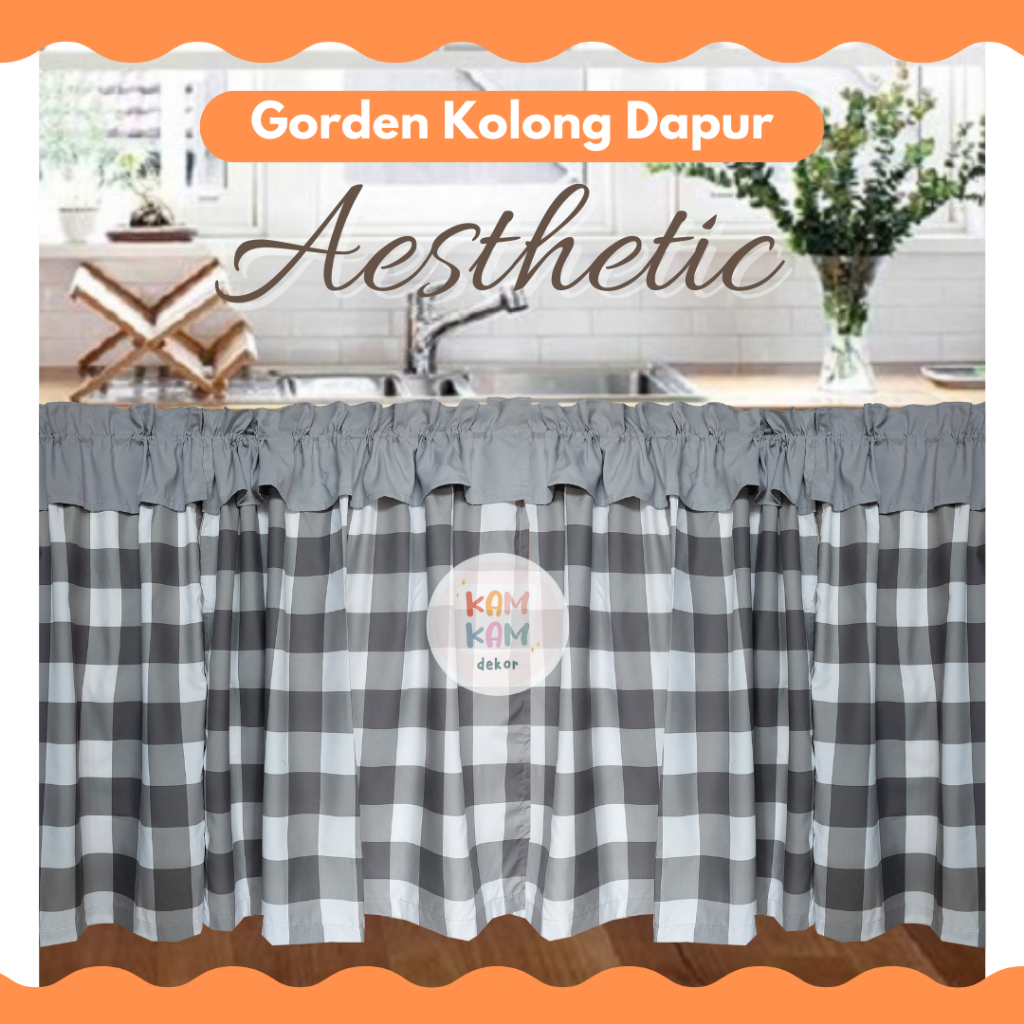 AMIRAH ABU - GORDEN KOLONG DAPUR KOTAK EMILY / HORDENG KOLONG DAPUR PASTEL / TIRAI DAPUR KOLONG MINI