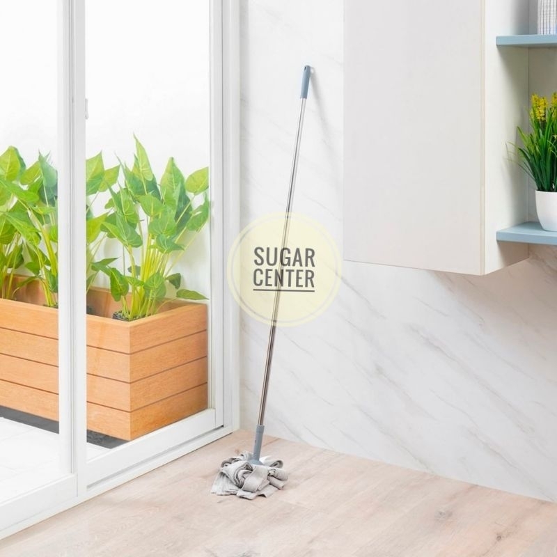 Krisbow Alat Pel Bergagang Microfabric/Alat Pel Lantai/Alat Pel Rumah/Alat Pel Praktis/Alat Pel/Kain