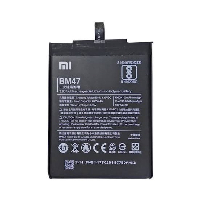 BATERAI XIAOMI REDMI 4X / REDMI 3/3S/3X/3 PRO BM47 ORIGINAL IMPORT