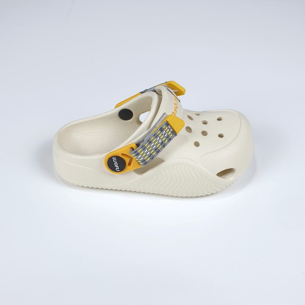 LUOFU ORIGINAL jelly sandal karet empuk murah anak baim sendal bakpao cowok laki laki E8112E01