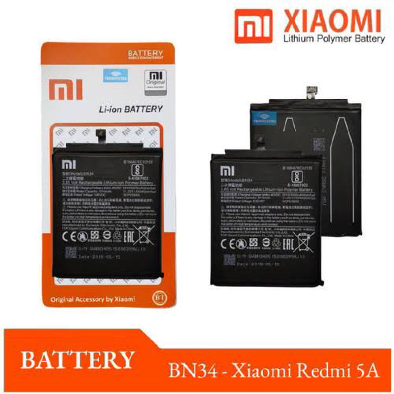 BATERAI XIAOMI REDMI 5A BN34 3000mAh ORIGINAL IMPORT