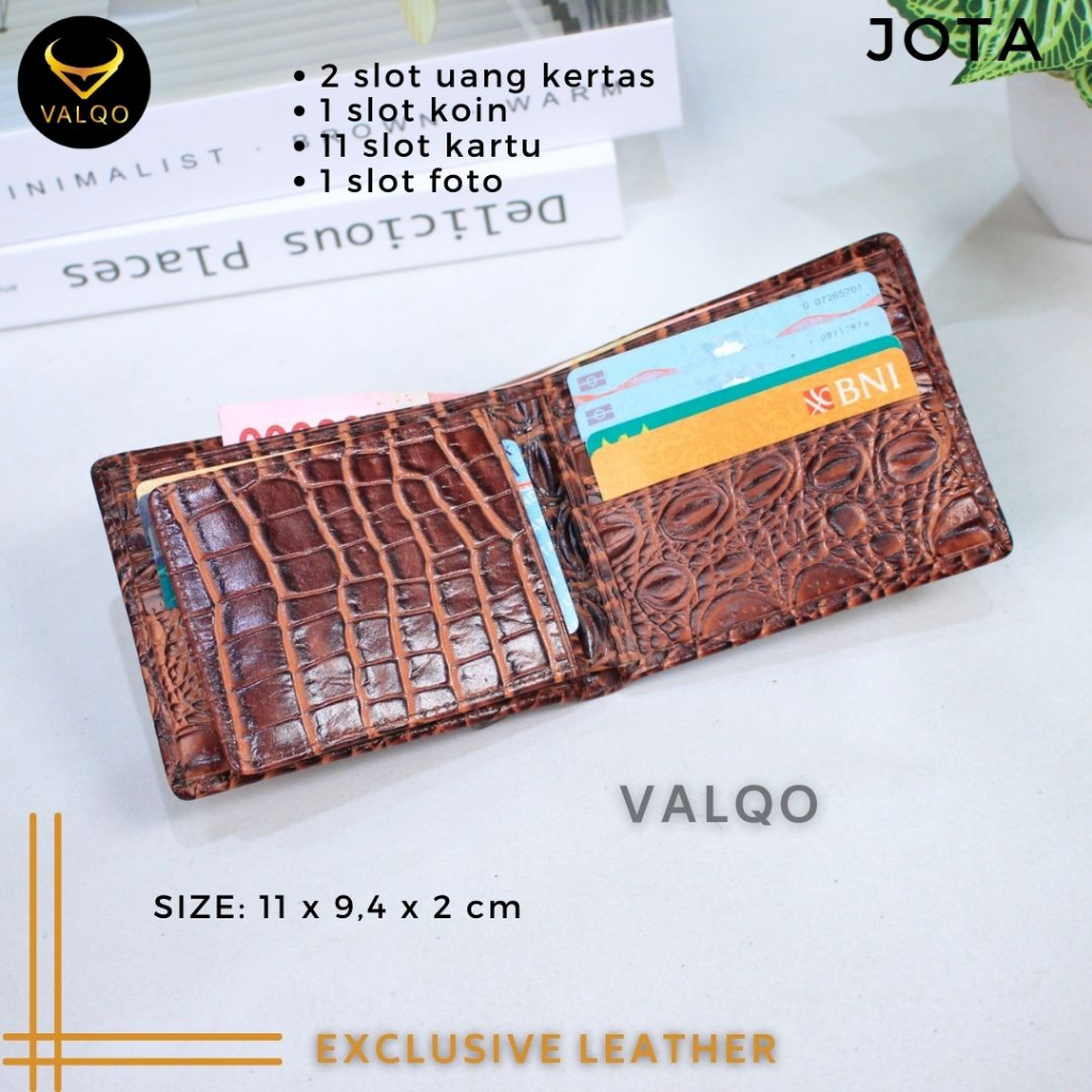 [VALQO] JOTA Dompet Kulit Sapi Motif BY Cowok Pria Laki Kartu bisa COD