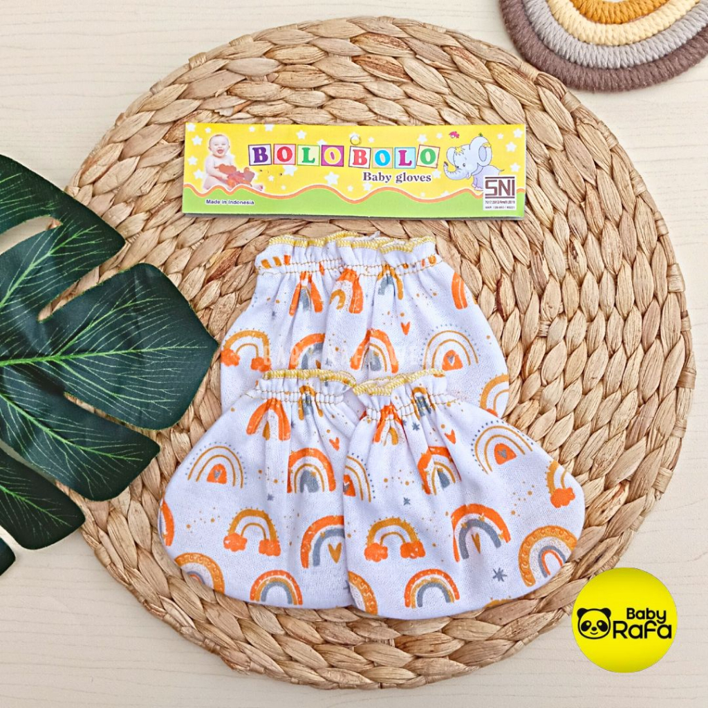 Serian Mustard - 3 pcs/set Sarung Tangan dan Kaos Kaki Bayi MUSTARD SERIES Merk SNI Bolo Bolo