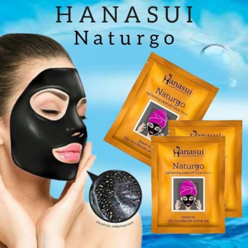 1 SACHET HANASUI NATURGO MASKER BPOM / HANASUI PEEL OFF MASK SACHET