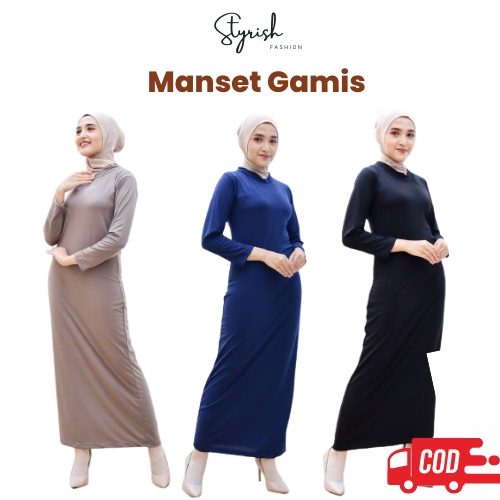 Manset Gamis/Dress Inner Lengan Panjang/Danisa Manset Gamis Jersey Premium