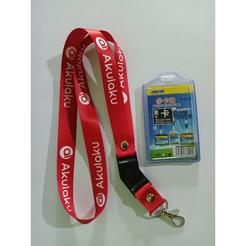 [READY STOK] Tali id card akulaku aku laku Lanyard printing satuan