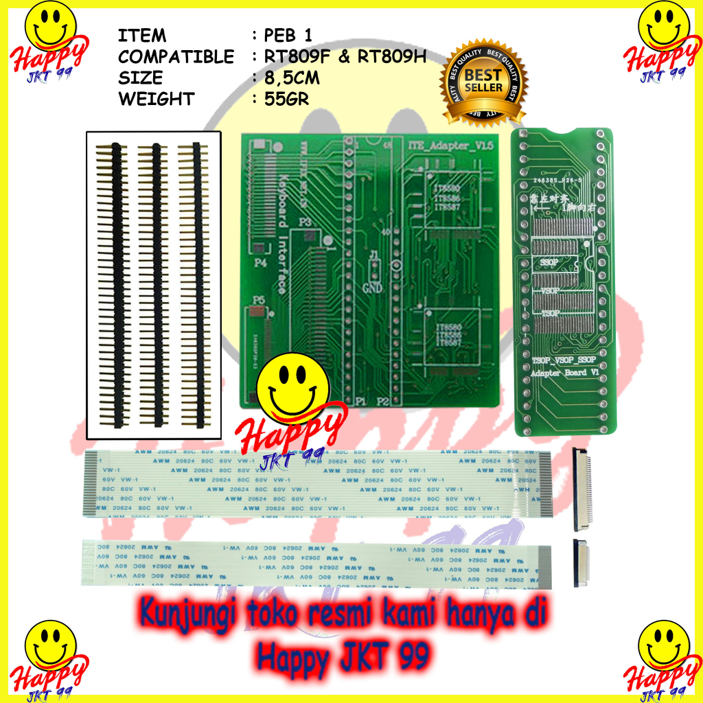 [ HAPPY JKT 99 ] ADAPTER JEPITAN SOCKET SOKET PEB1 PEB 1 RT809F RT809 RT 809 F 809F