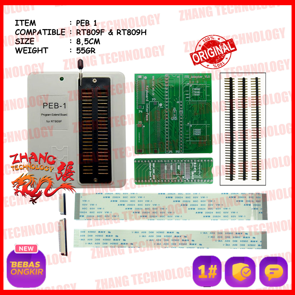 [ ZHANG TECHNOLOGY ] ADAPTER JEPITAN SOCKET SOKET PEB1 PEB 1 RT809F RT809 RT 809 F 809F