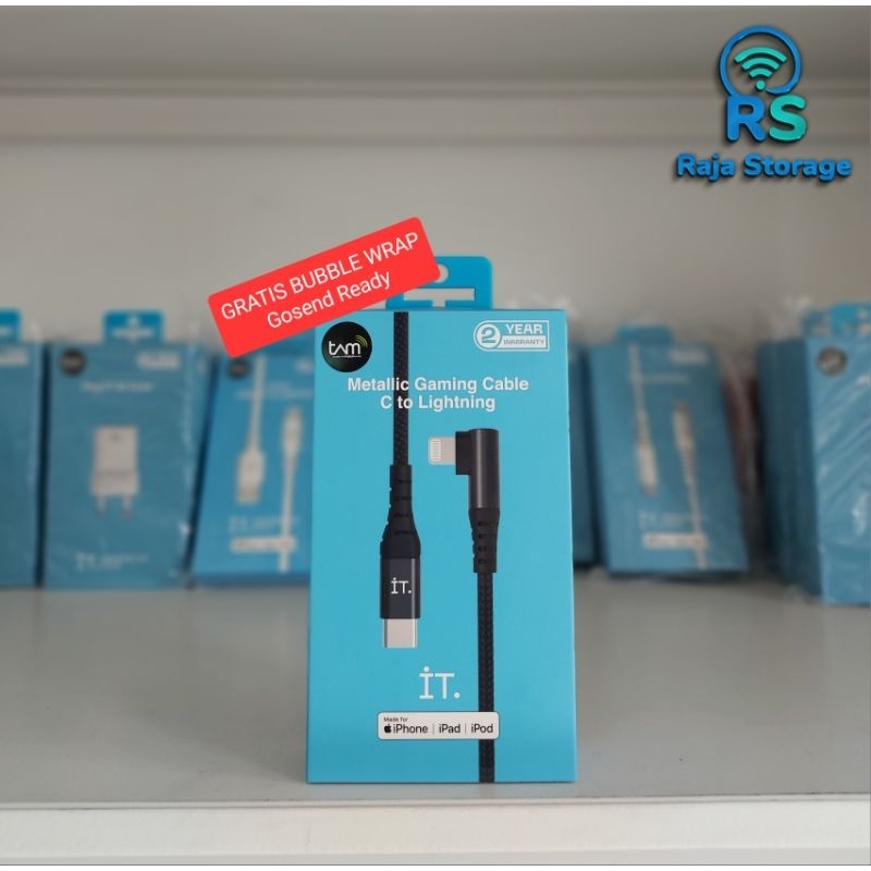 IT Metalic Gaming Cable Type C to Lightning for iPhone Fast Charging