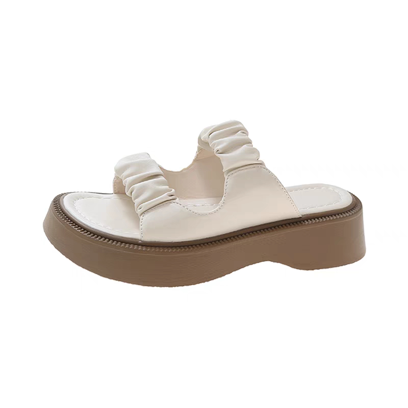 COD POS 453 Sandal Wedges Korea Wanita Design Model Terbaru Hak Tebal Wedges Tebal