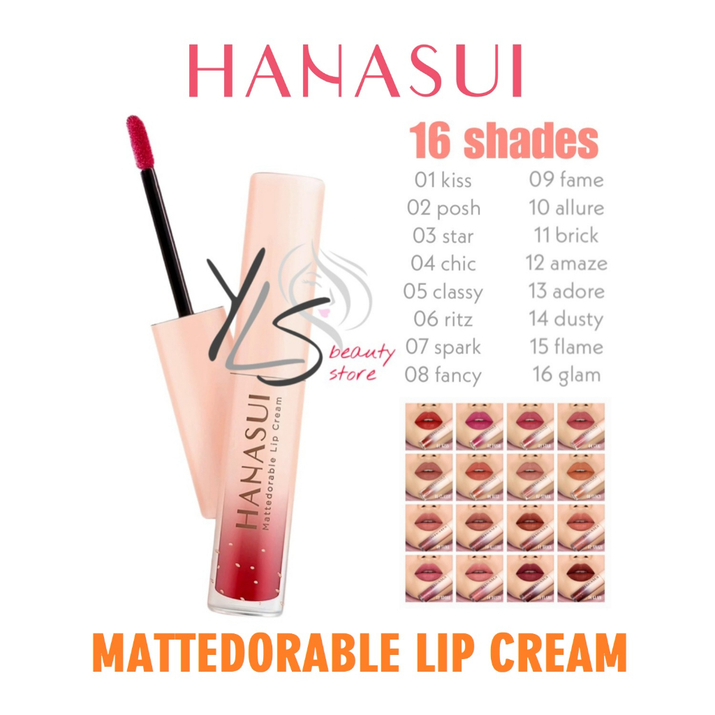 HANASUI MATTEDORABLE LIP CREAM &amp; BOBA EDITION - TERDAFTAR BPOM - LIP CREAM HANASUI