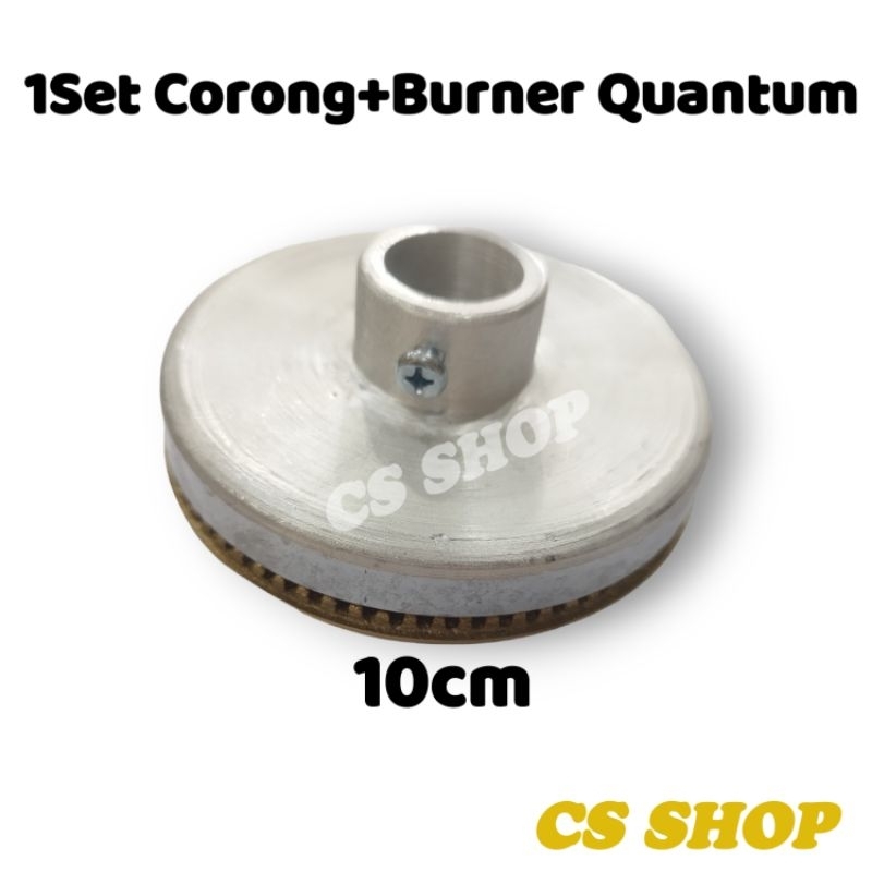 TUNGKU CORONG+BURNER KUNINGAN KOMPOR GAS QUANTUM 8CM &amp; 10CM/CORONG 1 SET + BURNER KUNINGAN KOMPOR GAS QUANTUM KECIL DAN BESAR
