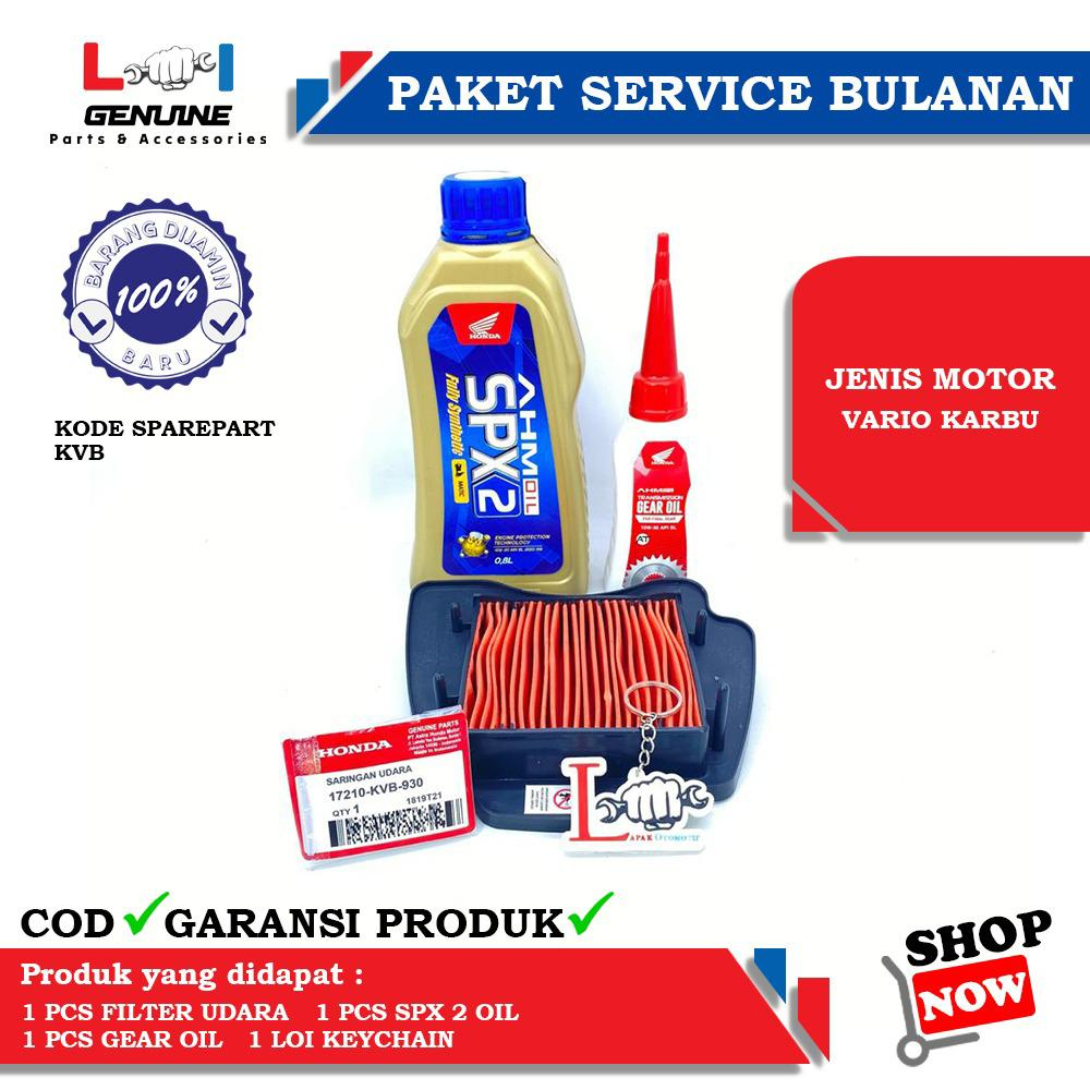 -LOI- PAKET SERVICE BULANAN OLI MPX 2 / SPX 2 FILTER UDARA VARIO KARBU