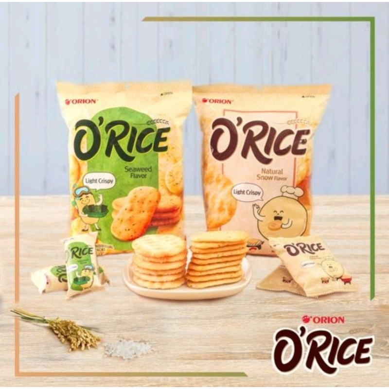TERMURAH O Crackers Rice Delfi Orion Krekers Beras O'Rice Orice Seaweed O Rice