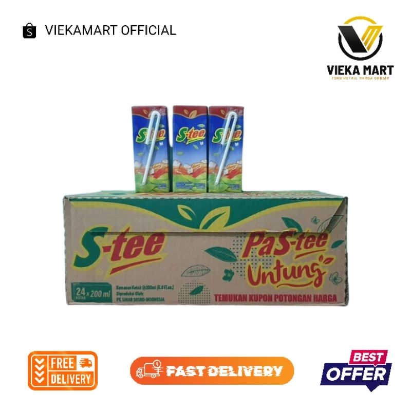 

S-Tee Kotak Minuman teh 200ml 1 dus isi 24 pcs