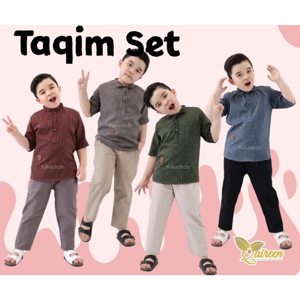 Baju Koko Anak Set Taqim by Qaireen