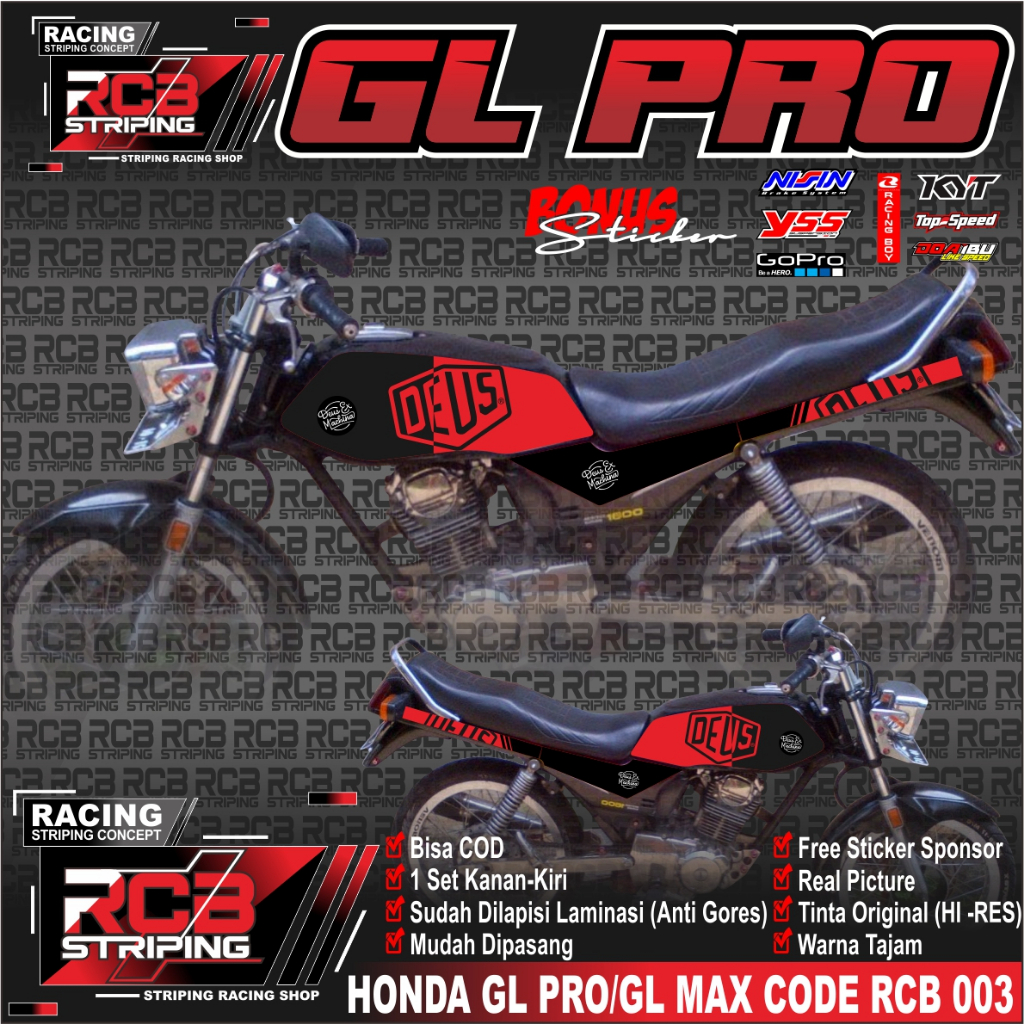 striping gl herex - -  gl stripingkeren - striping gl simpel - -striping gl pro gl max deus. rcb 003