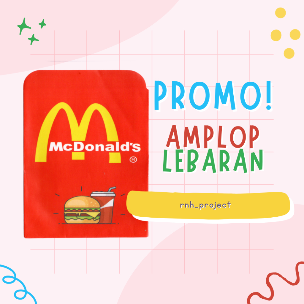 

[LANGSUNG KIRIM] ISI 5 PCS AMPLOP LEBARAN UKURAN MEDIUM | UANG DILIPAT 1X MOTIF MCD MCDONALD | AMPLOP MURAH | AMPLOP LEBARAN TANGERANG ISI 5 PCS