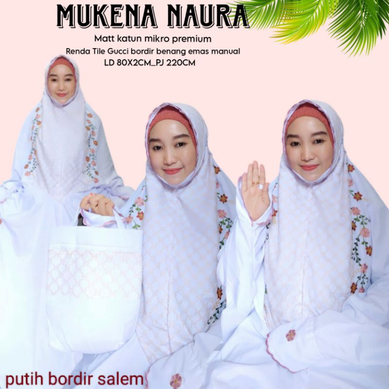 MUKENA NAURA/MUKENA TERUSAN/MUKENA KATUN MIKRO PREMIUM