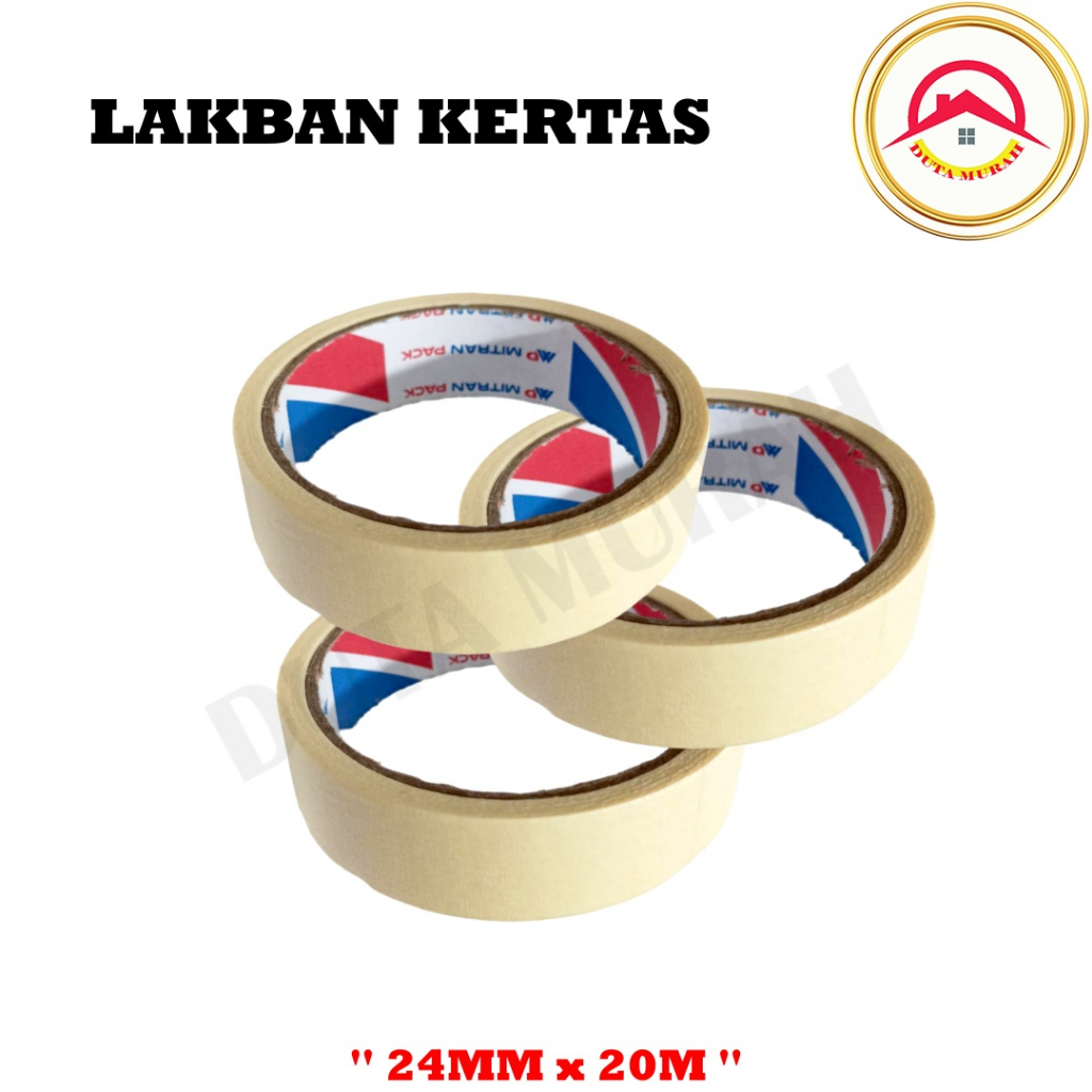 LAKBAN KERTAS KECIL 1 inch ( 24 MM / 20 METER ) / ROLL