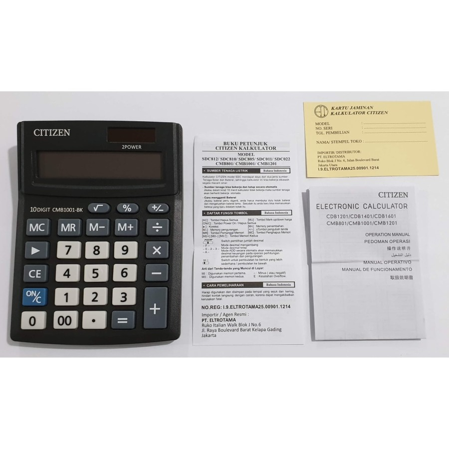 Calculator / Kalkulator Citizen CMB1001-BK / CMB 1001 / 10 Digit