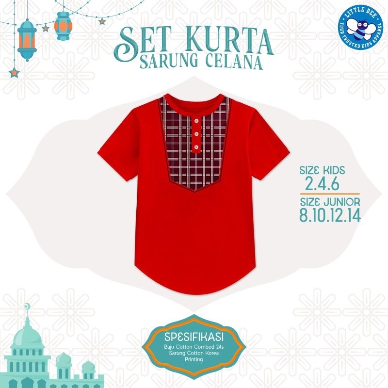 Kaos Kurta Anak Laki-laki 1-12 Tahun