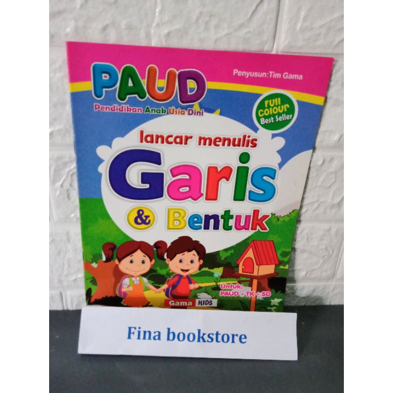 Buku Anak TK Dan Paud Lancar Menulis Garis Dan Bentuk Full Colour