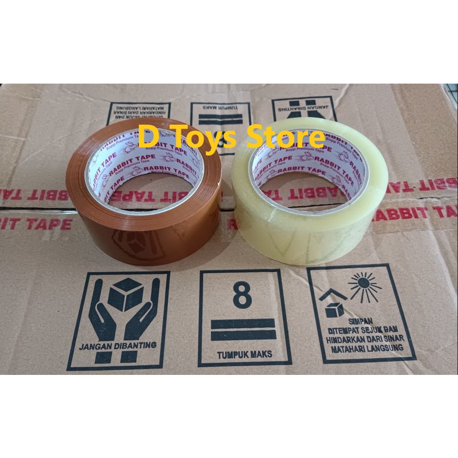 

MURAH - Lakban Bening/Coklat Premium 100 YARD kualitas Daimaru - 45 mikron