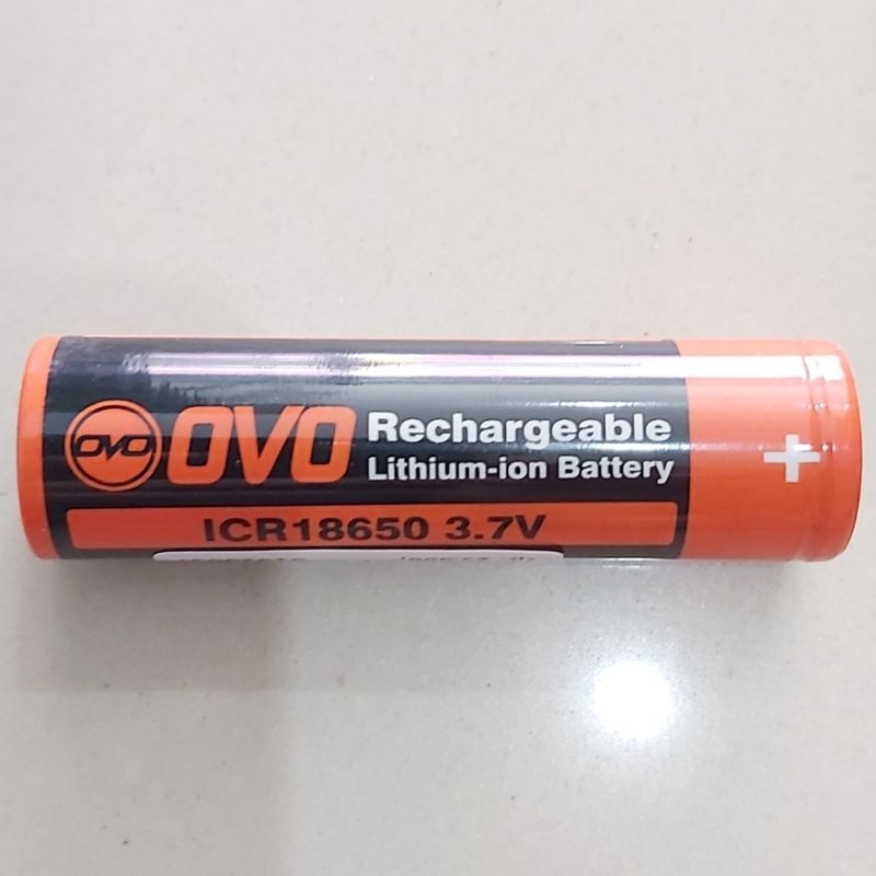OVO Baterai 18650 Lithium Ion 3,7 Volt 2000 Mah