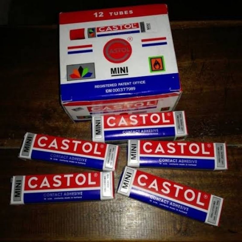 

[ 1 LUSIN ] LEM CASTOL MINI ORI / LEM KUNING 14 CC