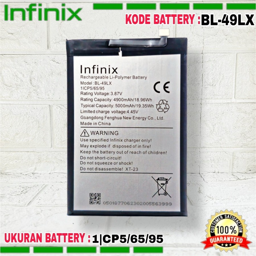 baterai batere battery infinix hot 12play, hot 12 BL-49LX hot 12 x6817 hot 20s hot 12, 5000mah baterai infinix  Hot 20S X6827 Hot 12 Hot 12i X665 X665B BL49LX