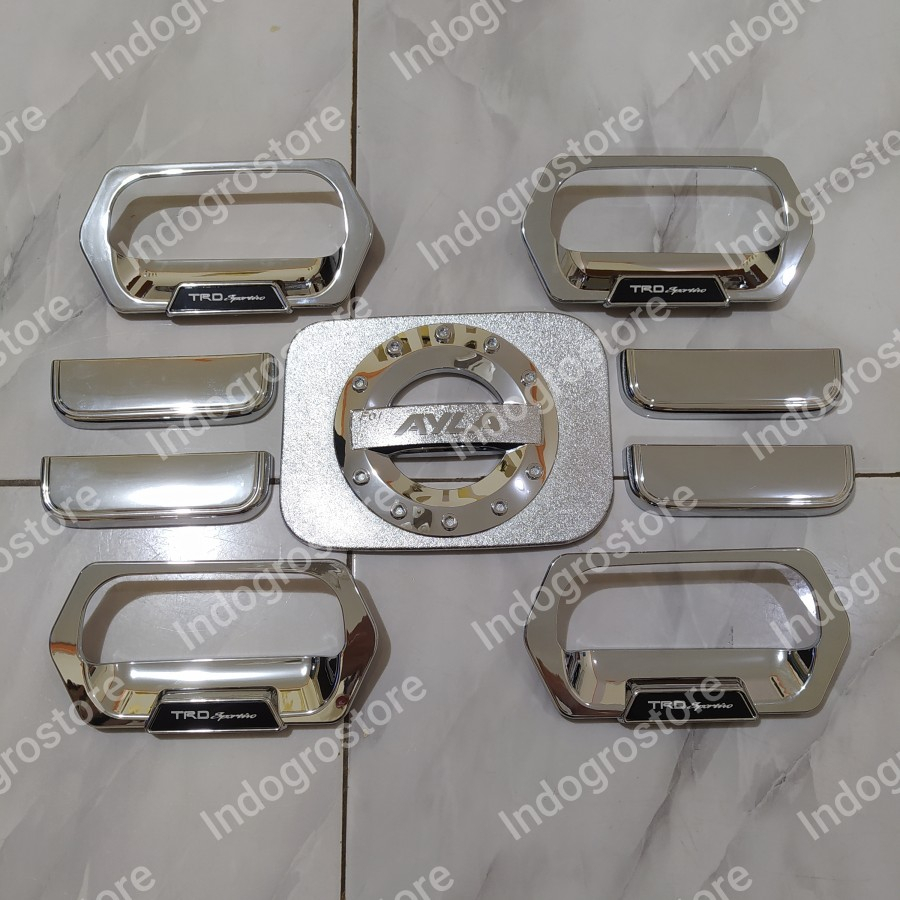 PAKET Handle cover tangki bensin &amp; outer TRD Sportivo Chrome mobil Daihatsu NEW AYLA 2012 15 17 2022