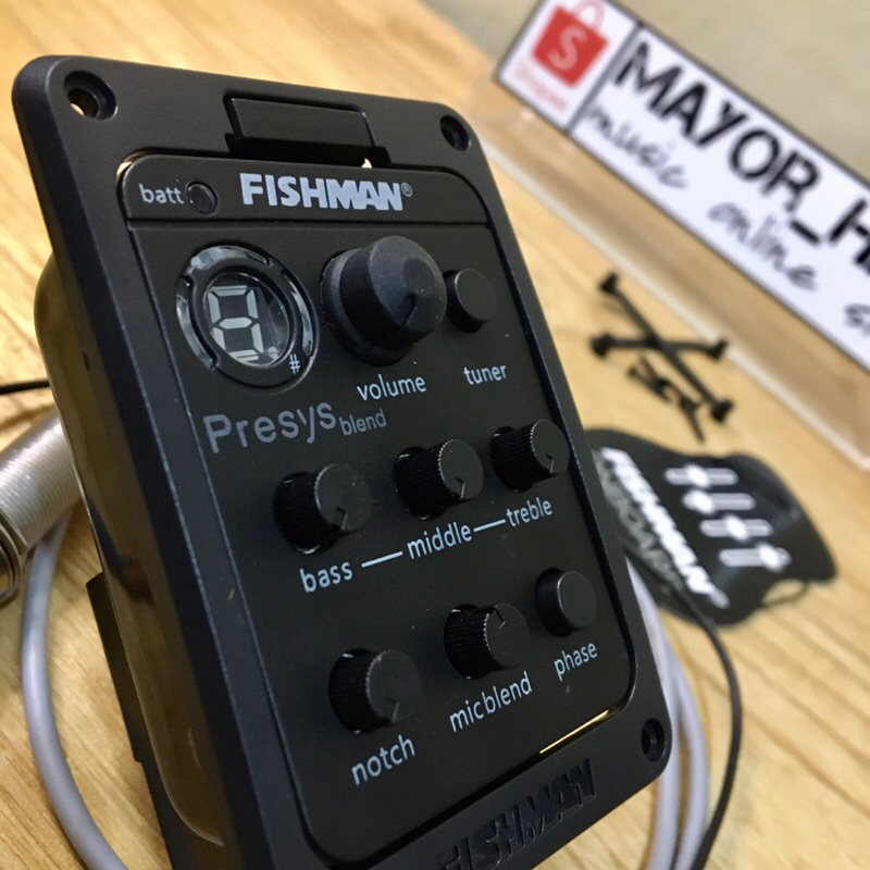 EQ Preamp Fishman Micblend (Piezo+Mic) Spul pick up gitar
