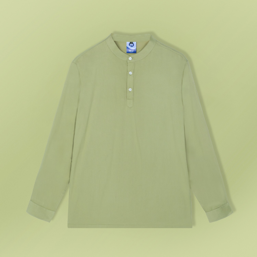 Orca Kemeja Panjang Jabir Quarter Shirt Sage Green