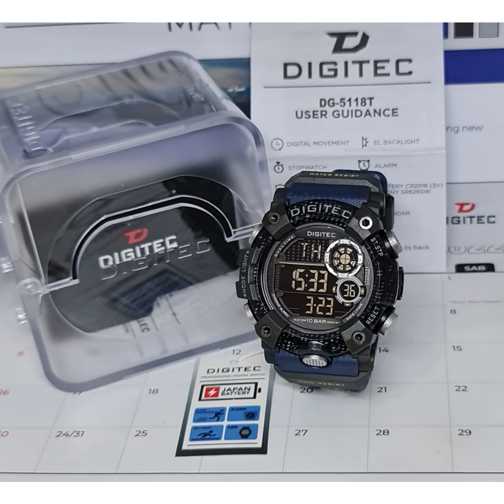 JAM TANGAN PRIA DIGITEC DG-5118T DG 5118T DG5118 ORIGINAL FREE BOX