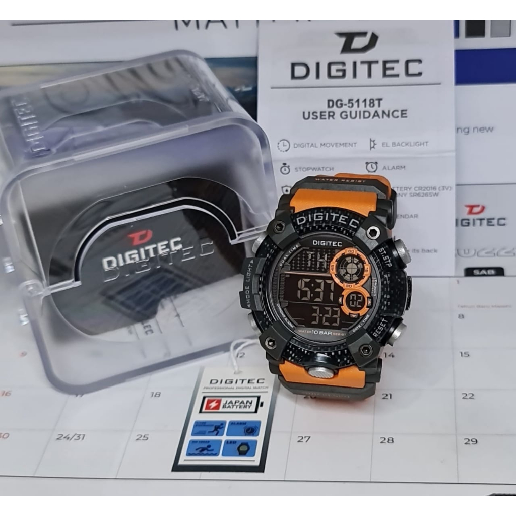 JAM TANGAN PRIA DIGITEC DG-5118T DG 5118T DG5118 ORIGINAL FREE BOX